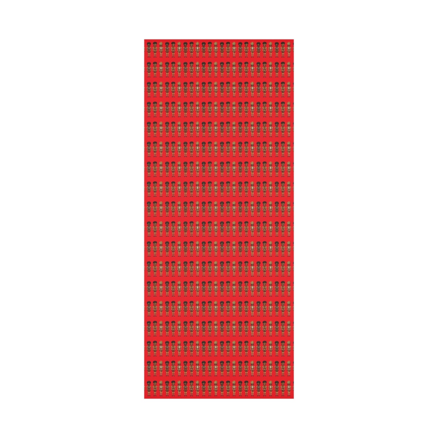 Chic Nutcracker Red Wrapping Paper - Cheetah Print Holiday Gift Wrap in Satin or Matte