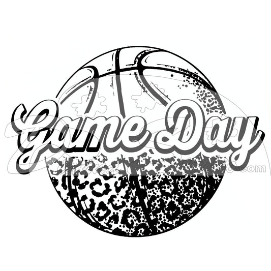 Basketball cheetah, Game Day black screen print