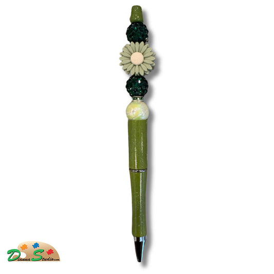 Sunflower Green Bead Pen, Silicone