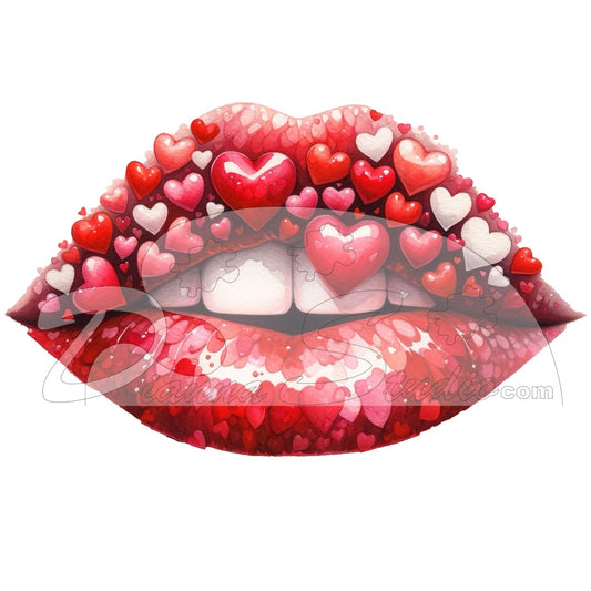 Valentine Lips Digital Artwork