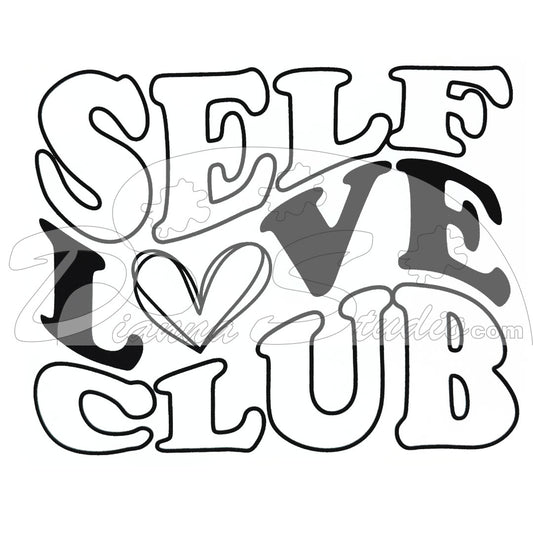 Self Love Club black screen print