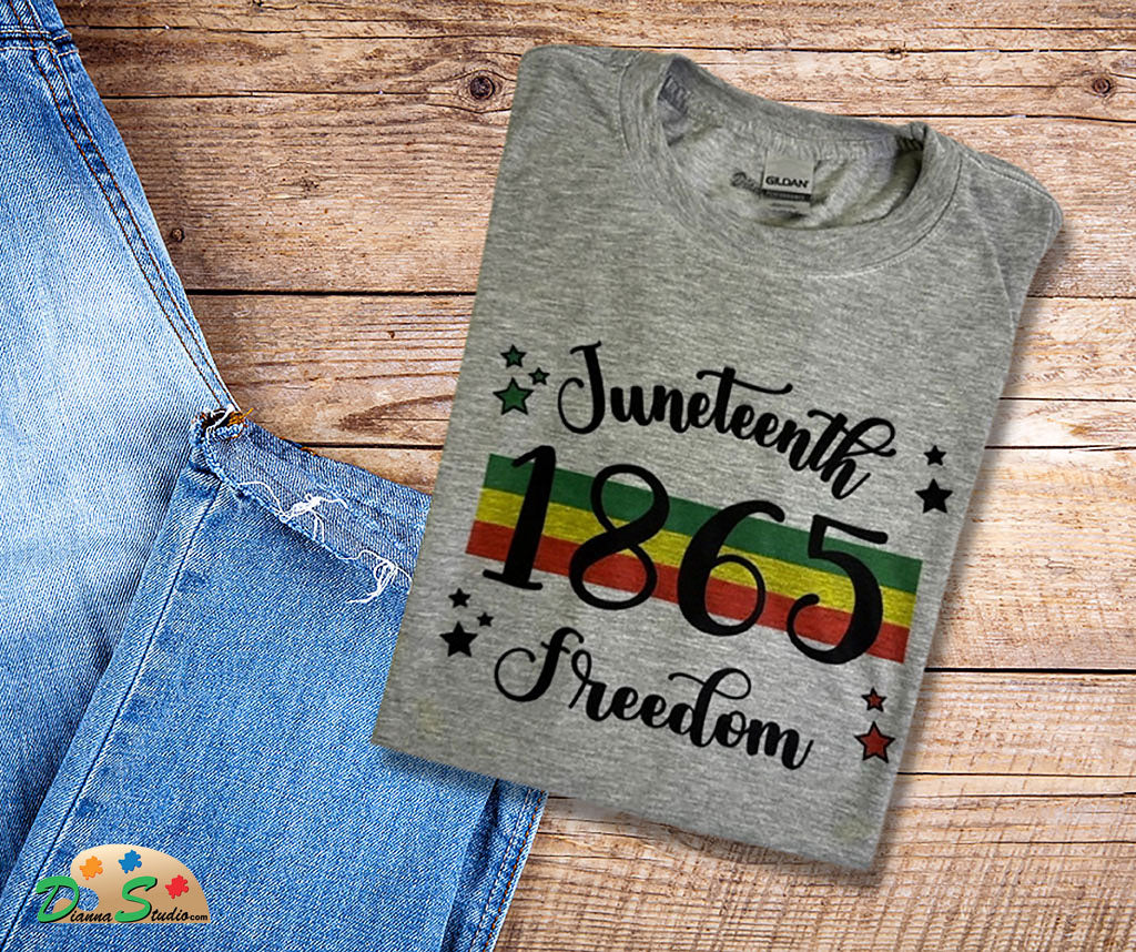 Juneteenth 1865 Freedom Gray shirt