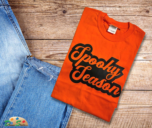 Spooky Season Orange short sleeve tshirt