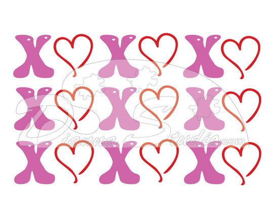 XOXO pink and red sublimation print for valentines day