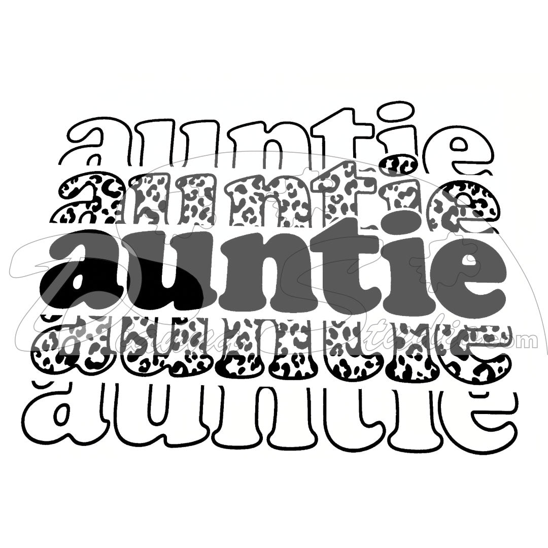 Auntie Cheetah Screen Print Transfer