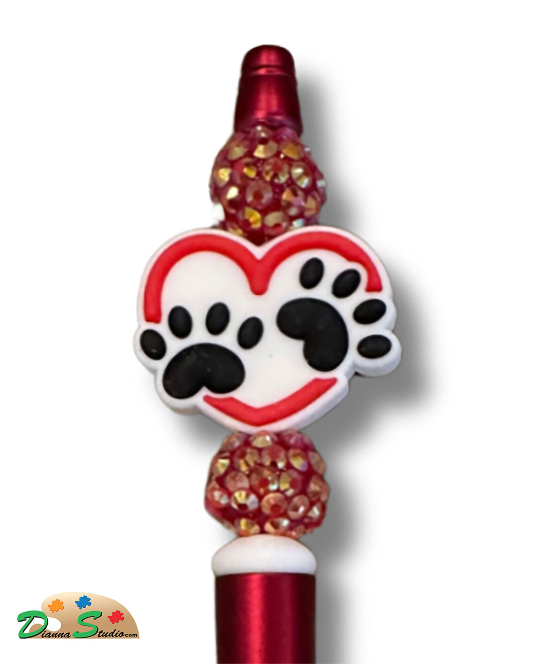 Dog Mom Bead Pen Red, Silicone