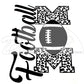 Football Mom Cheetah, Football in middle of mom, black screen print