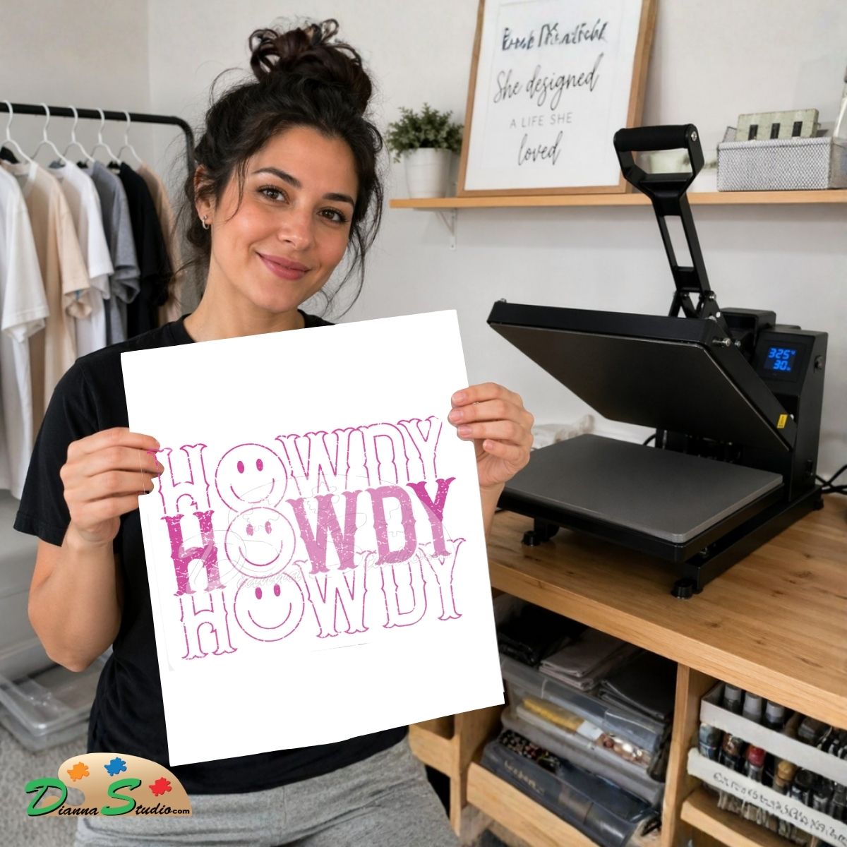 Howdy Screen Print Transfer
