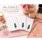 Stationery set with notebooks, a mug, and decorative items on a desk.