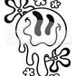 drippy smelly face screen print transfers