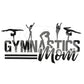 Gymnastics screen print transfer in black