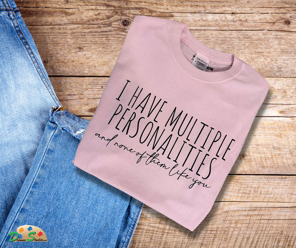 pink multiple personalities unisex tshirt